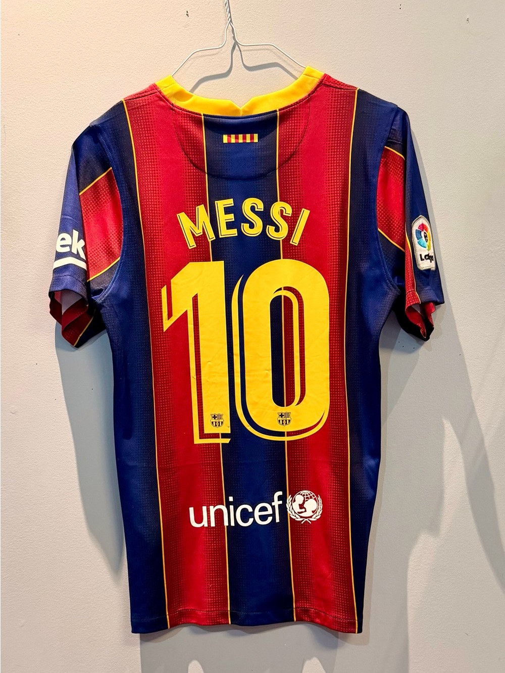 Nike FC Barcelona #10 Soccer Jersey in Red, Blue & Yellow